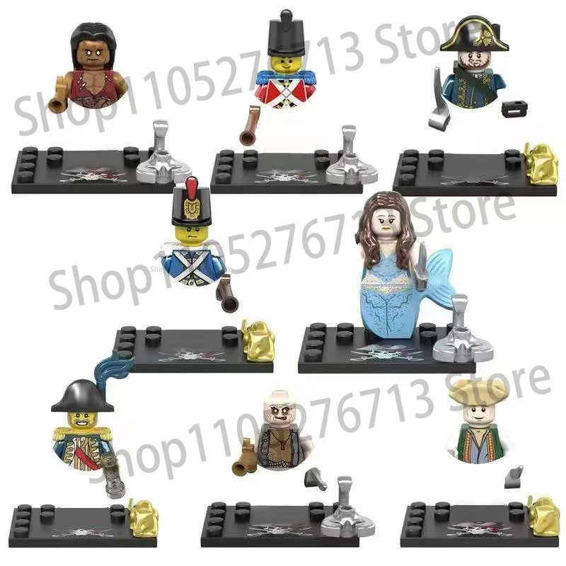 Klassische Filmfiguren aus Fluch der Karibik Bausteine-Sets Kapitän Jack Sparrow Davy Jones Zubehör Kinderspielzeug