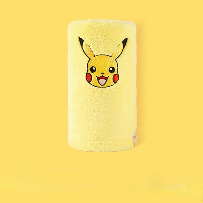 Pokemon Pikachu Children\'s Towels Anime Characters Coral Plush Bath Towels Soft and Skin Friendly Face Wash Children\'s Towels