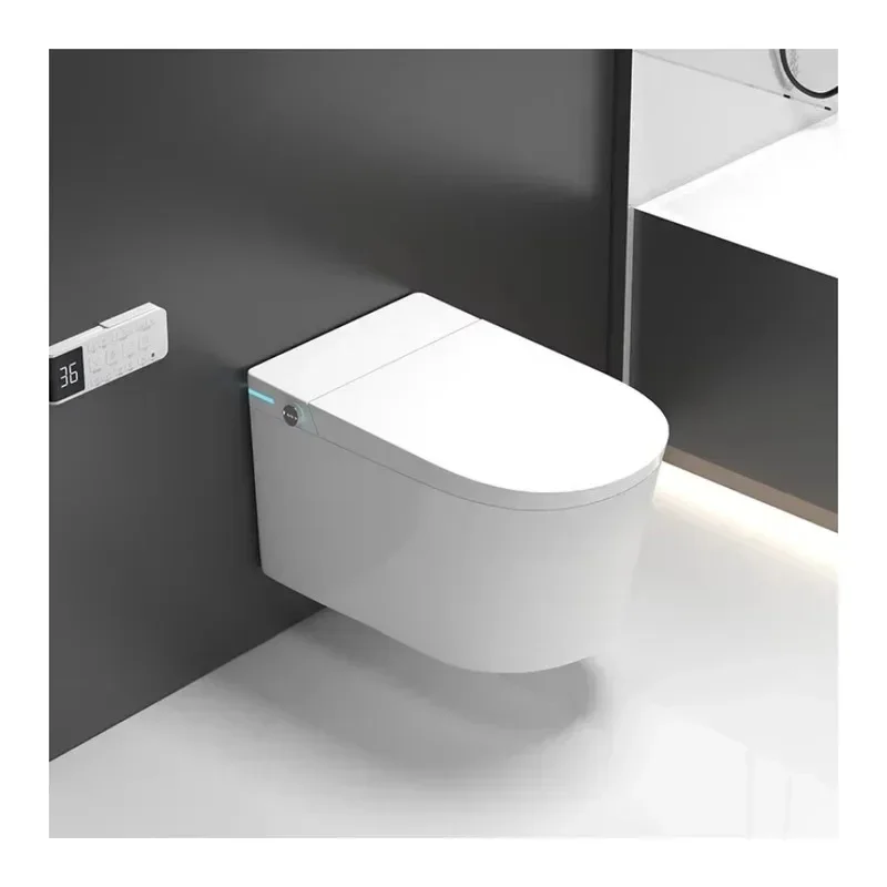 Automatic Water Closet Intelligent Toilet Seat Hang Mounted Wc Bathroom Ceramic Wall Hung Smart Toilet With Tank