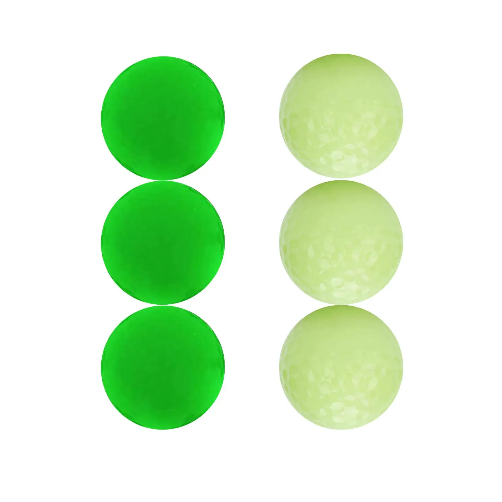 Night Glow Golf Balls Fluorescent Equipment Strike Practice Luminous Rubber Ball for Outdoor Golf Training
