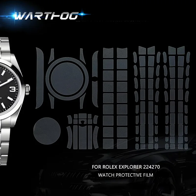 For Rolex 224270 Protective Film New Explorer Watch Film 40 Dial Bezel Film Buckle Film Watch Chain Side Back Film