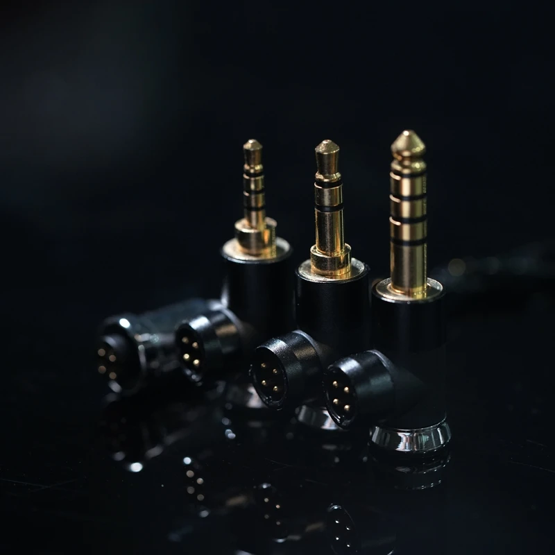 XINHS-127 Kabel słuchawkowy HiFi, ulepszony, modułowy w kształcie litery L, 2.5mm 4.4mm zbalansowany kabel, 3.5mm trzy w jednym kabel audio