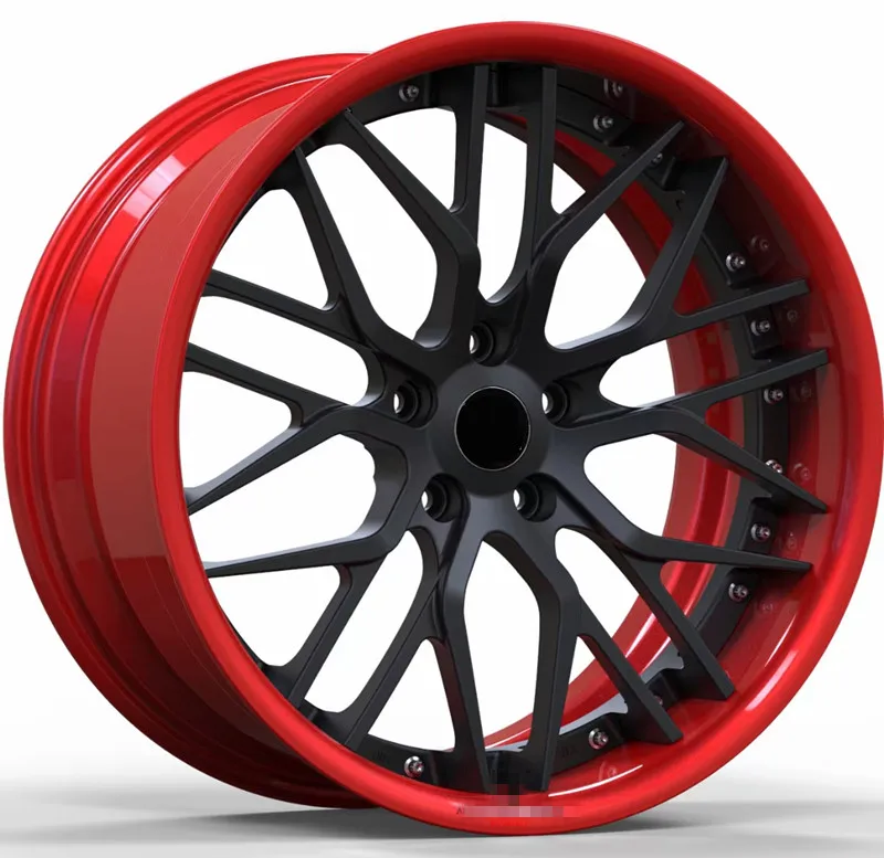 

18 19 20 21 22 inch staggered red alloy offroad car forged wheels rims 5x1143 for suv cars