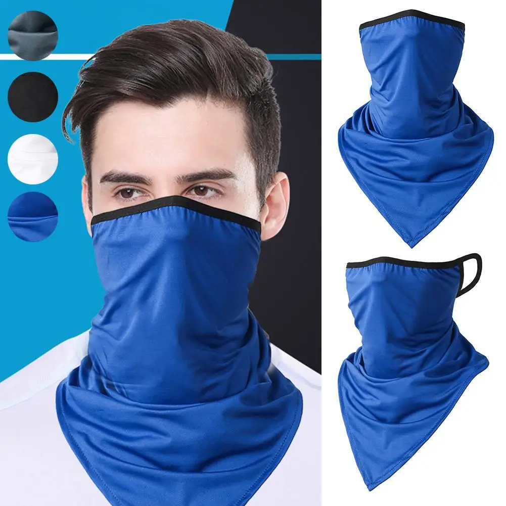 Men Women Sports Bandana Hunting Hiking Face Masks Cooling Breathable Hanging Ear Sunscreen Scarves Summer Bicycle Snood Scarf