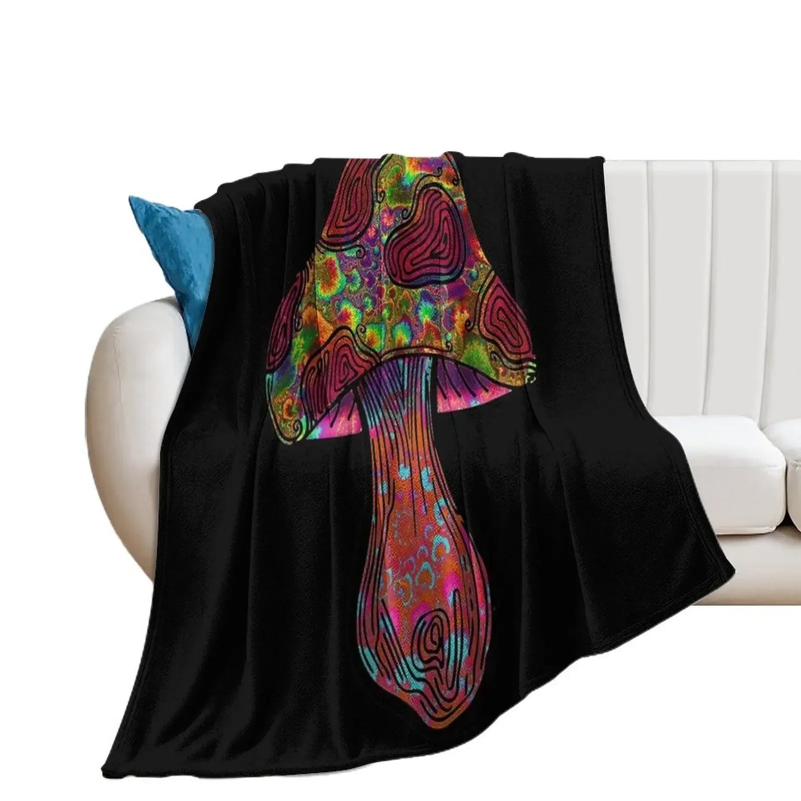 

Fractal Shroom 2050 Throw Blanket manga Blankets For Sofas anime Vintage Blankets