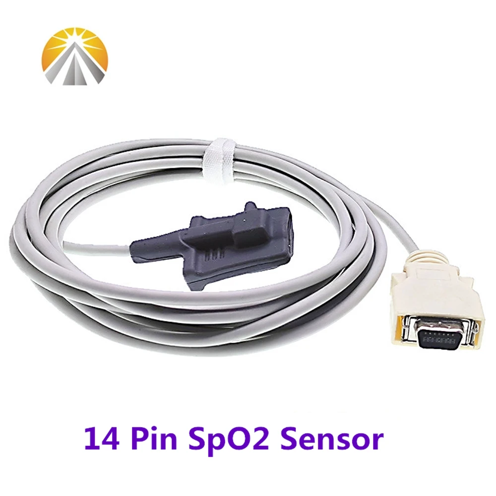 SpO2 الاستشعار 14 دبوس ل NE-LL-COR NPB-290 N390 N395 Nihon Kohden BSM-4104A Colin BP88 BP306 الكبار الطفل حديثي الولادة الطبيب البيطري الاستشعار