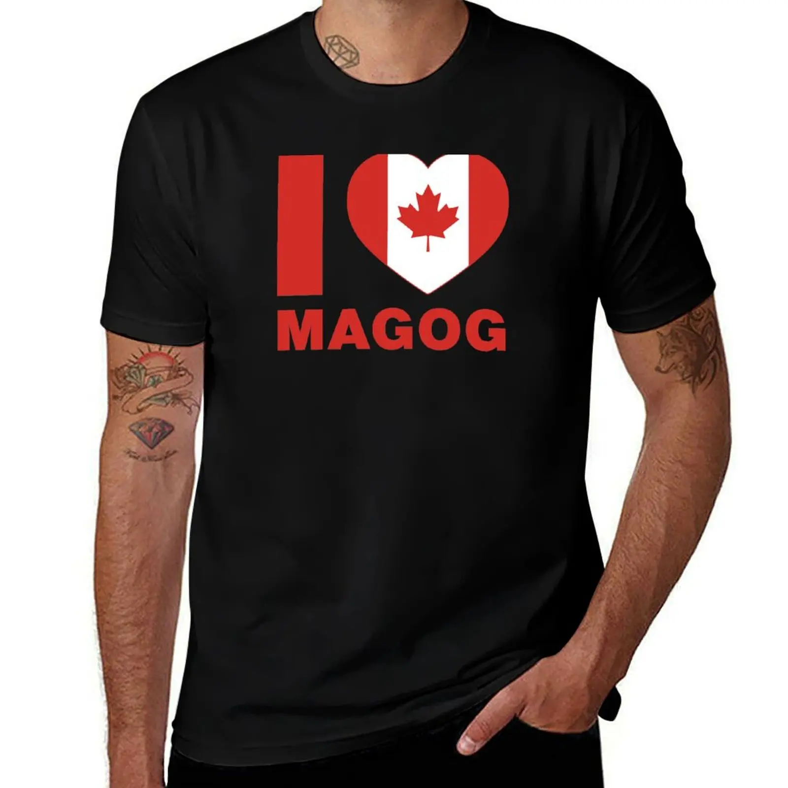 I Love Magog, Quebec from Canada T-Shirt summer top graphics anime figures mens t shirt