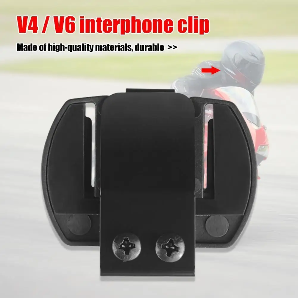 Accesorios para auriculares interfono, Base de Clip de montaje, soporte para intercomunicador para casco BT de motocicleta, para intercomunicador V6 V4