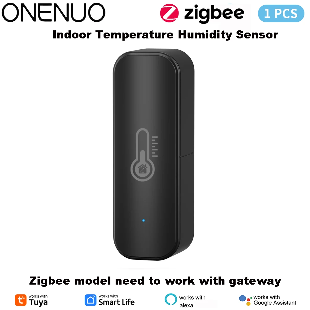 Tuya ZIgbee Indoor oder IP65 Wasserdicht Outdoor Temperatur Feuchtigkeit Sensor Thermometer Kompatibel Für Alexa Google Home Voice