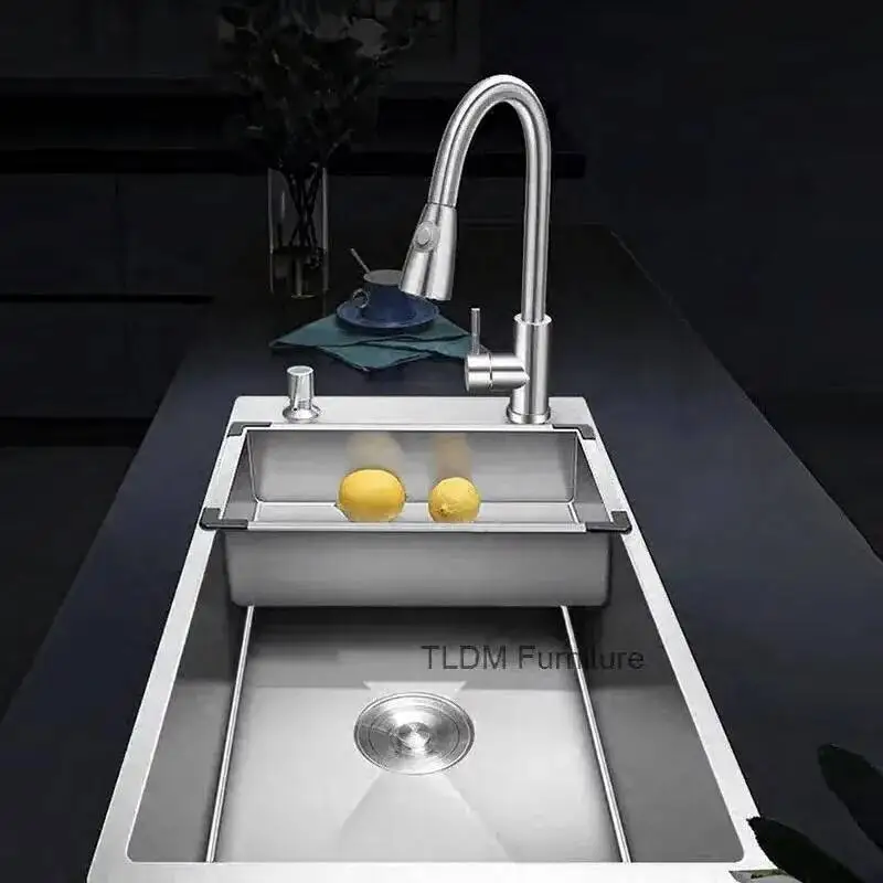 

Handmade Single Slot The Thicken Kitchen Sink Narrow For Do 304 Stainless Washing Up Kitchen Steel Sink Bowlpool N