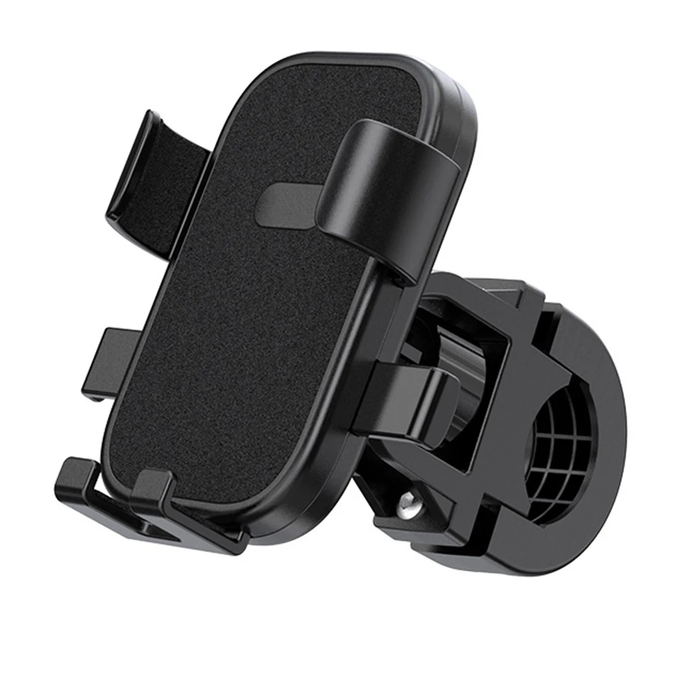 Abrazadera antideslizante para teléfono, soporte giratorio de 360 grados, Compatible con manillares, ángulos de visión flexibles, soporte para teléfono con rotación de 360 grados