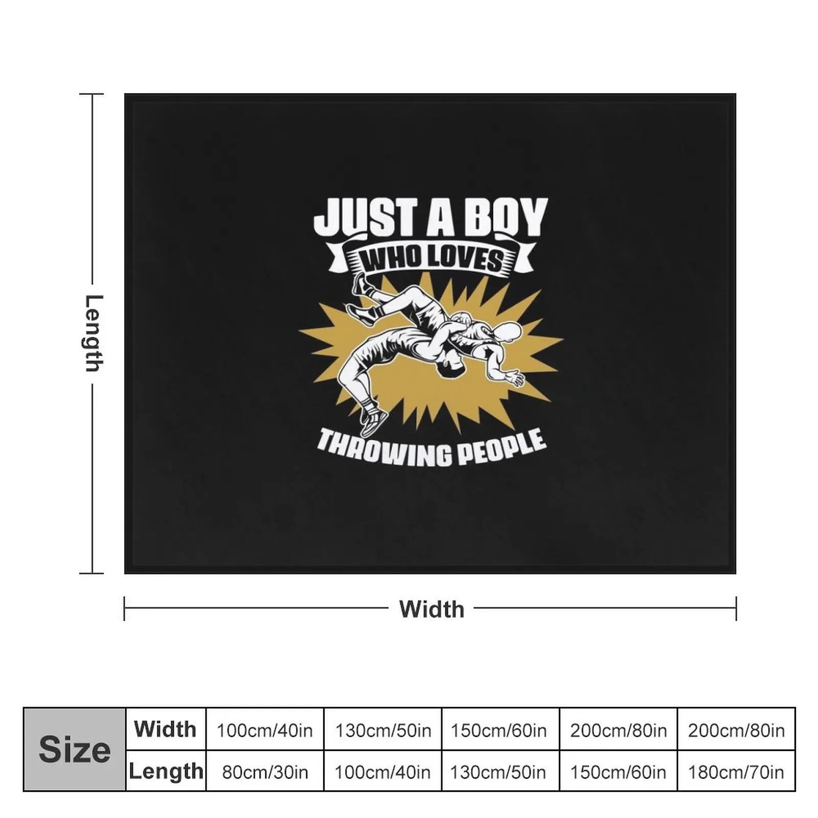 Just A Boy Who Loves Funny Wrestling Sports Fan For Wrestler Throw Blanket Summer Luxury St Soft Plush Plaid Blankets