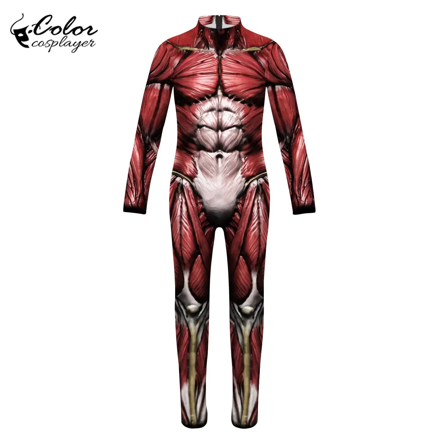 Color Cosplayer Muscle Catsuit Cosplay Family Matching Outfits Parent-Child Jumpsuit Bodysuit Costumes Zentai Muscle Suit