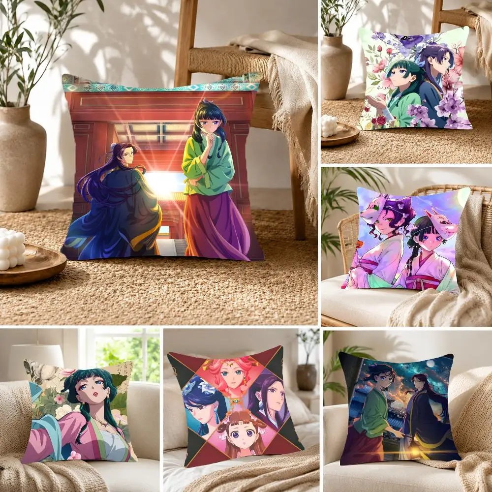Historical Anime T-The Apothecary Diaries Cushion Cover Fluffy velvet Nordic style plush Living room sofa decorative