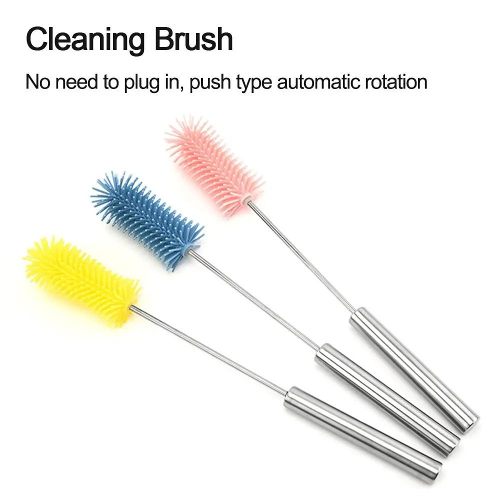 Press Type Semi Automatic Rotary Cup Brush Baby Bottle Brush Cleaning Brush Tea Cup Cleaning Water Cup Clean