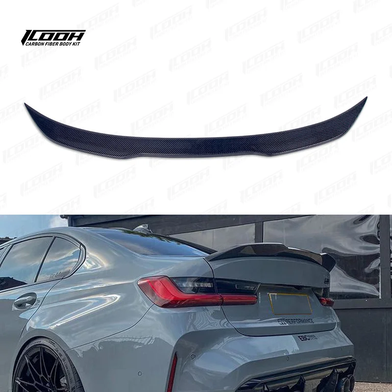 ICOOH Racing DA Style Carbon Fiber Fibre Body Kit Rear Boot Spoiler Wing For BMW 3 Series G20 2020+,100% TESTED WELL