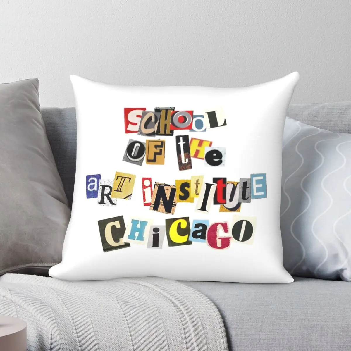 School Of The Art Institute Of Chicago Square Pillowcase Polyester Linen Velvet Printed Zip Decor Room Cushion Cover