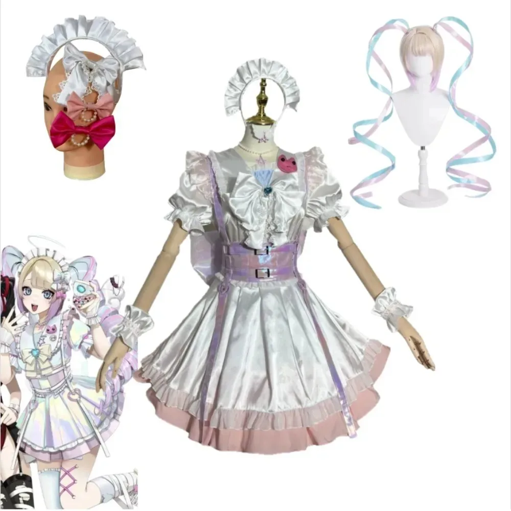 Needy Streamer Overload OMGkawaiiAngel Cosplay Laser Niedliches Kleid Stirnband Halskette Perücke Erwachsene Frauen Halloween Comic Con Outfit