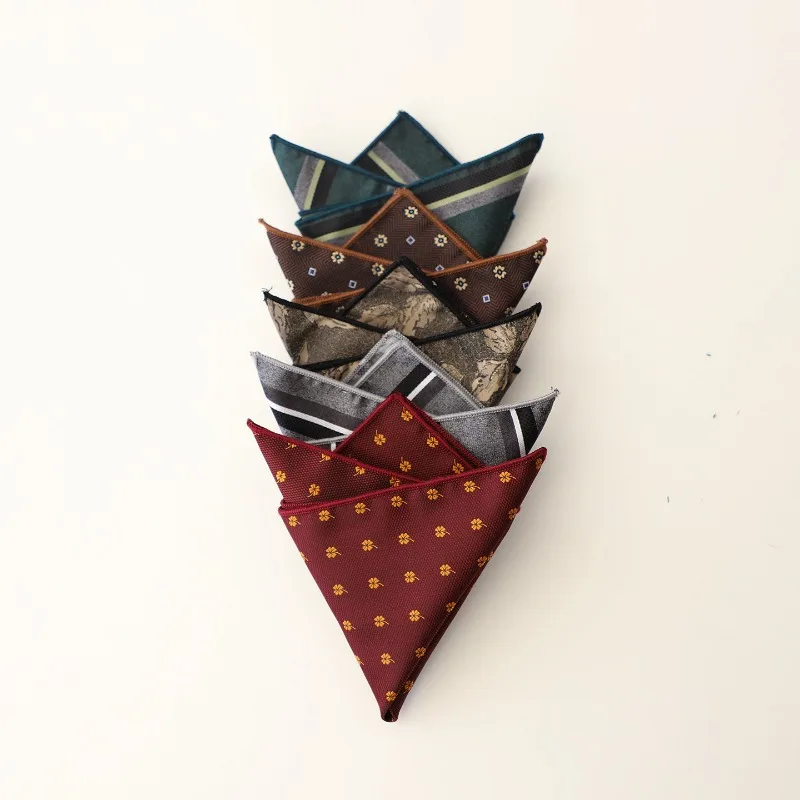 Vintage French Style Banquet Suit Pocket Square Striped Formal Suit Accessory, Elegant Pocket Hanky Cravat For Wedding And Party