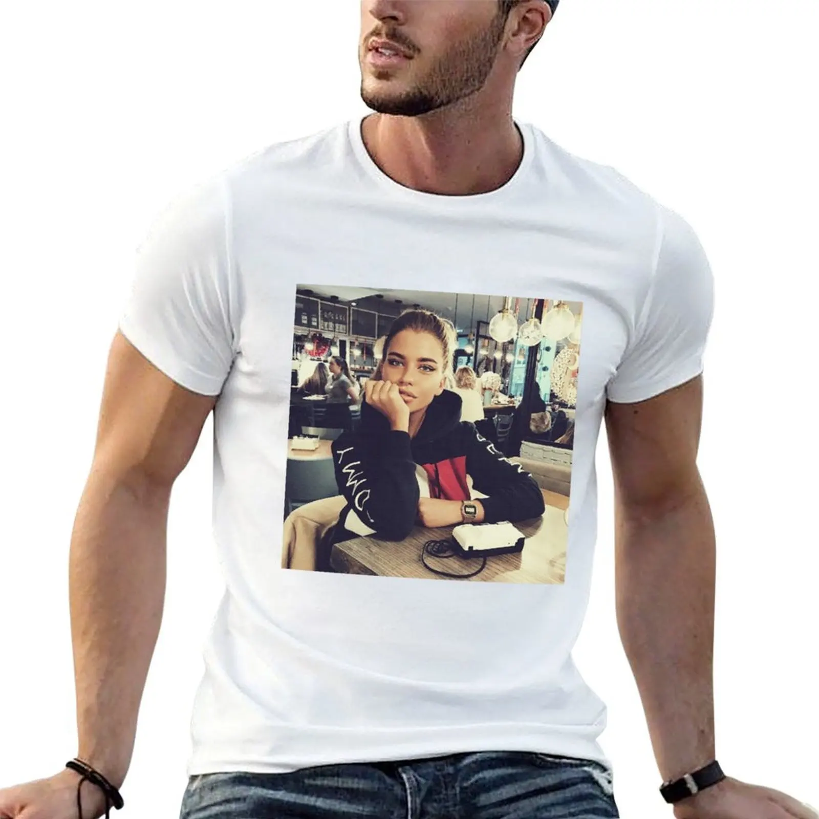Adriana Lima T-Shirt t shirts for man cotton soft cotton tshirt 100% funny t shirts dark humor T-shirt