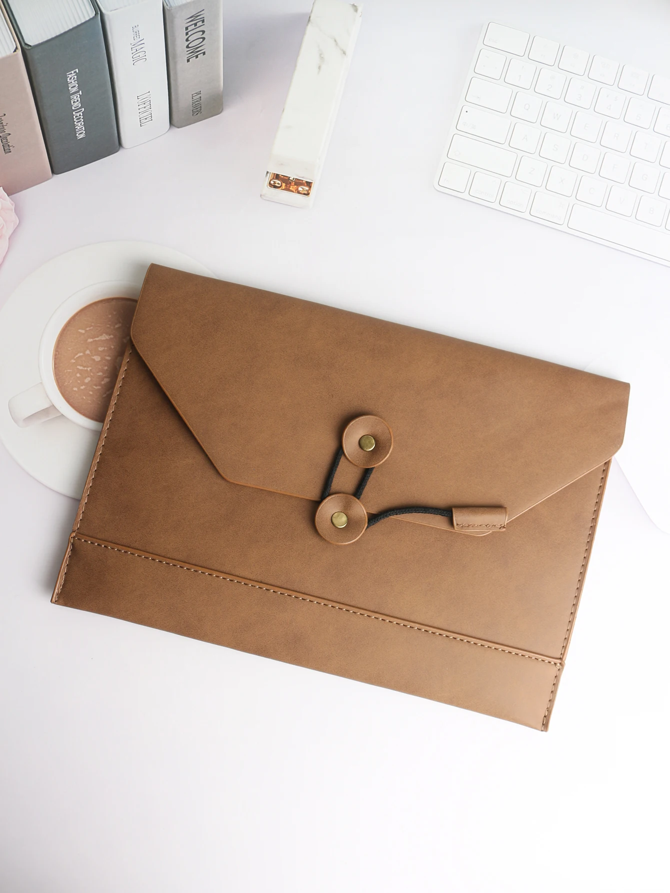 

Чехол для ноутбука и держатель для документов из искусственной кожи — чехол-портфель формата А4 большой емкости для iPad, ноутбуков и бизнес-файлов