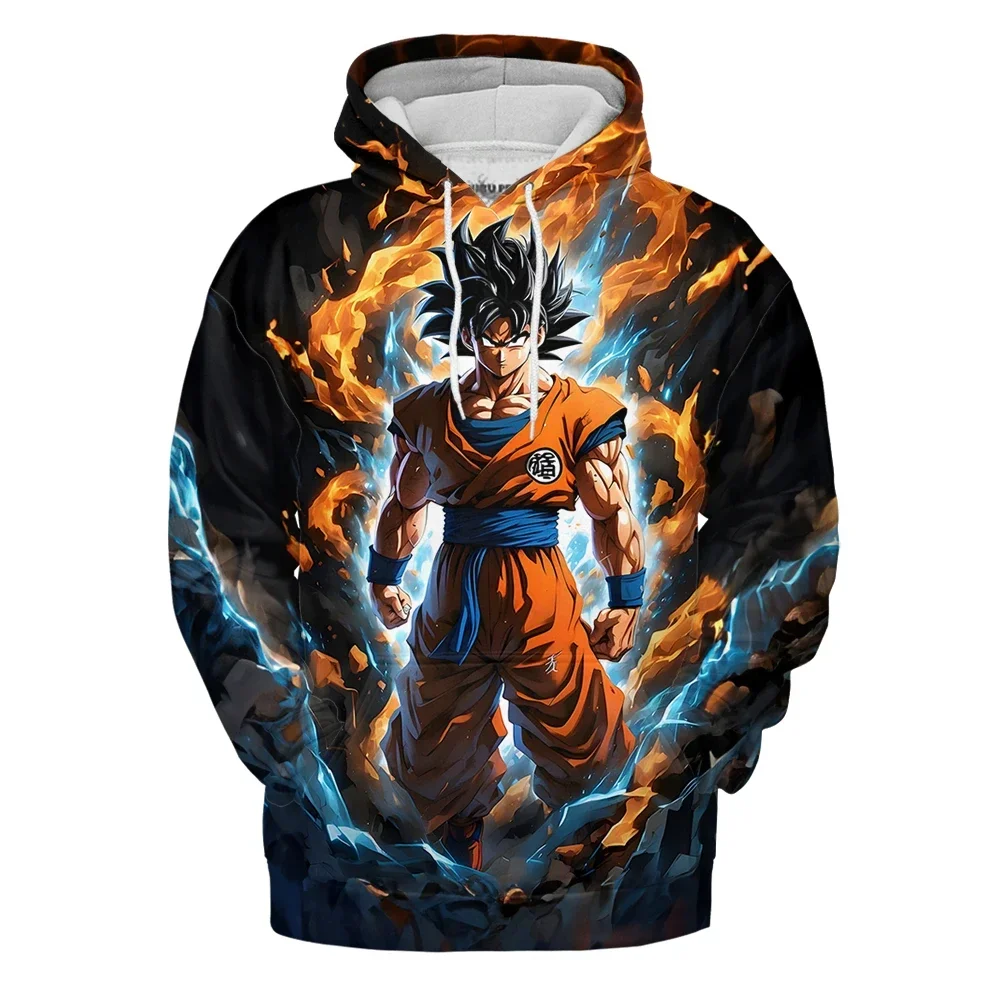 2024 New Dragon Ball Z Son Goku 3D Printed Spring Aututumn Casual Sweatshirts Fashion Pullover Hoodies Streetwear Tops Unisex