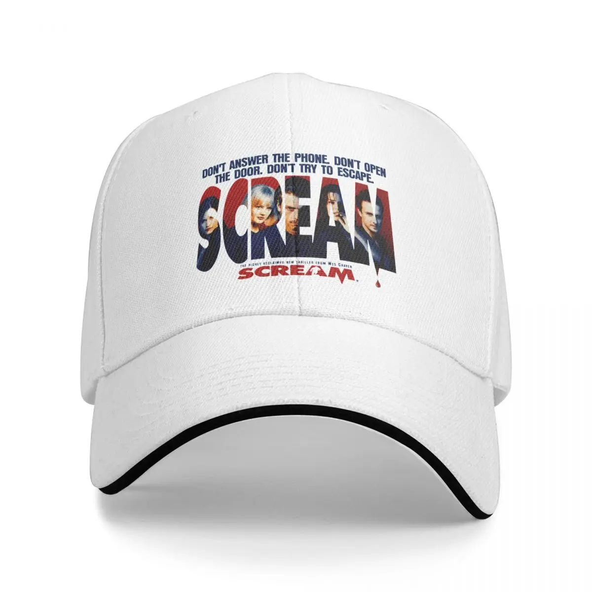 Scream Horror Movie Don't Answer The Phone Don't Open The Door Don't Try To Escape Baseball Caps Casquette Unisex Hats