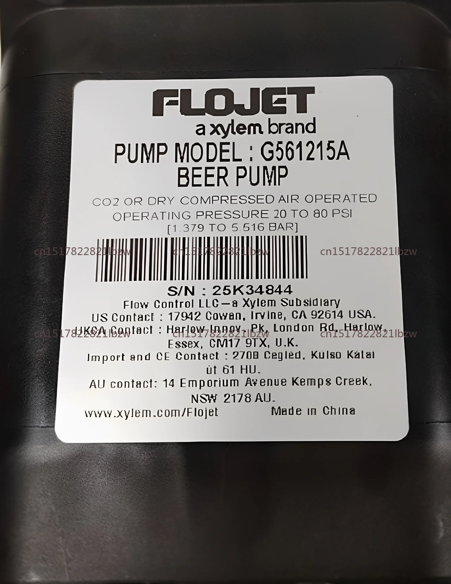 FLOJET G575205A Air Driven Diaphragm Pump #G57-5205A