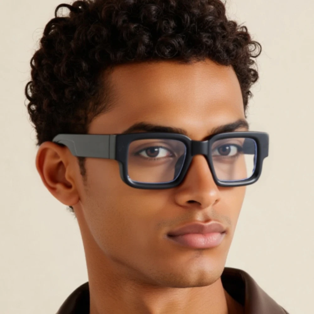 Trendy Thick Square Frame Glasses For Men Chunky Rectangular Custom Prescription Eyewear Frames Women lentes opticos para mujer