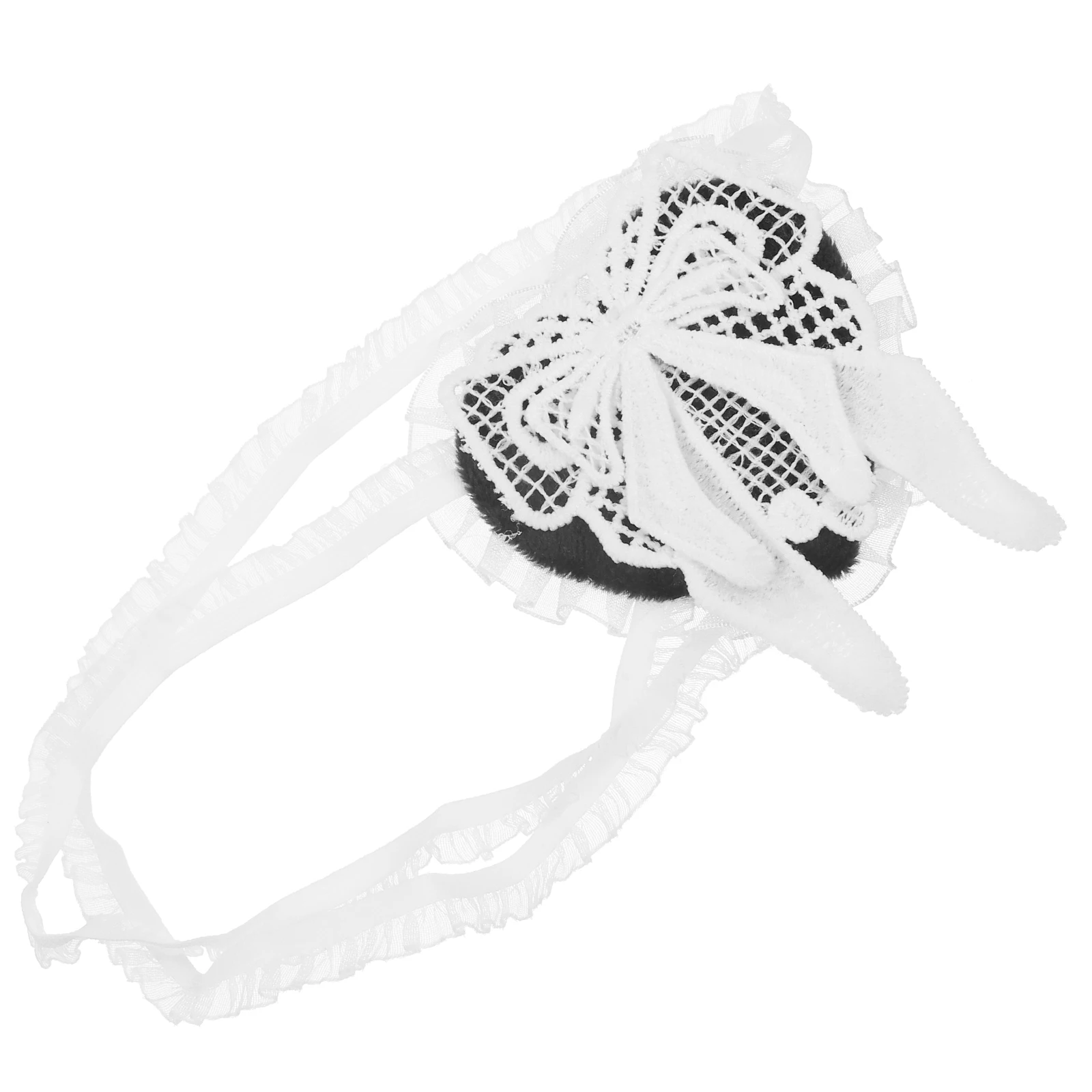 ゴシックレースアイパッチマスク1枚、仮面舞踏会パーティー、女性コスプレ小道具、黒白ハーフアイマスクアクセサリー、耐久性ミステリー