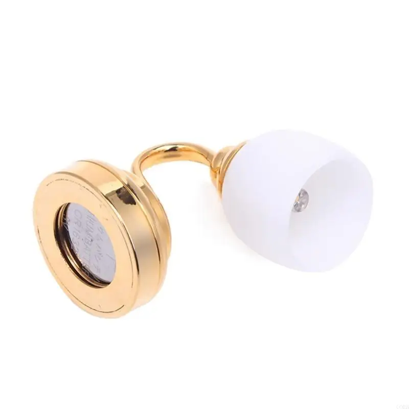CORB Wall Light Gold Base Wall Lamp for 1/12 Dollhouses Living Room Modern Decoration