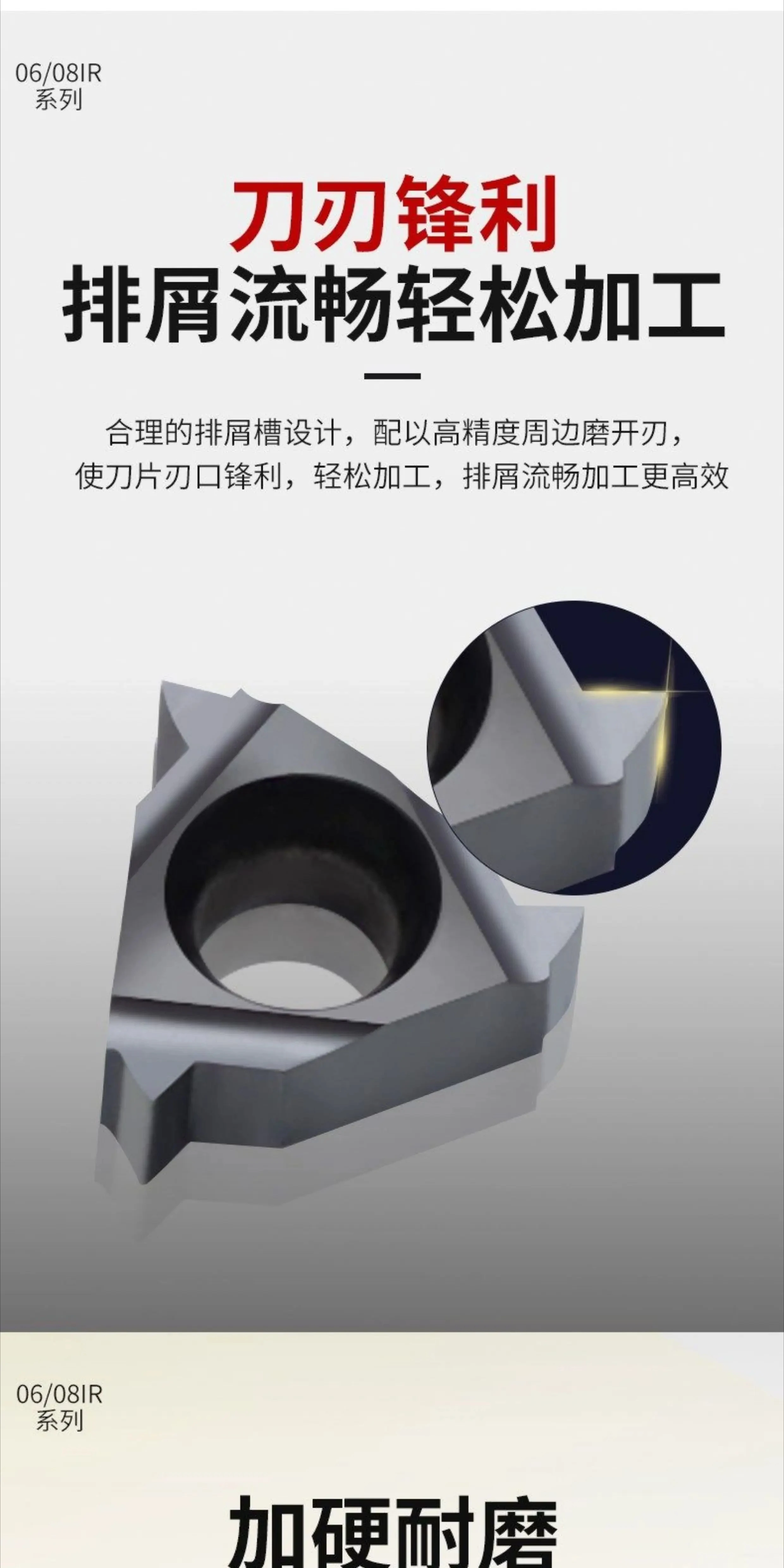 (10 pieces) 06/08/11IR Small Hole Inner Hole CNC Machine Clamp Threaded Insert Internal Tooth Knife A60/55 1.0/1.5ISO