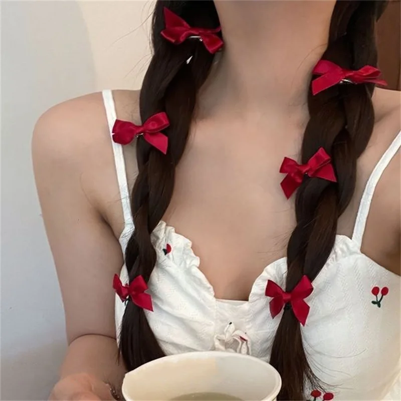 6Pcs/lot Bowknot Hair Clip Fashion Sweet Ballet Cute Girl Barrettes Lace Hairpin Girls Hair Accessories