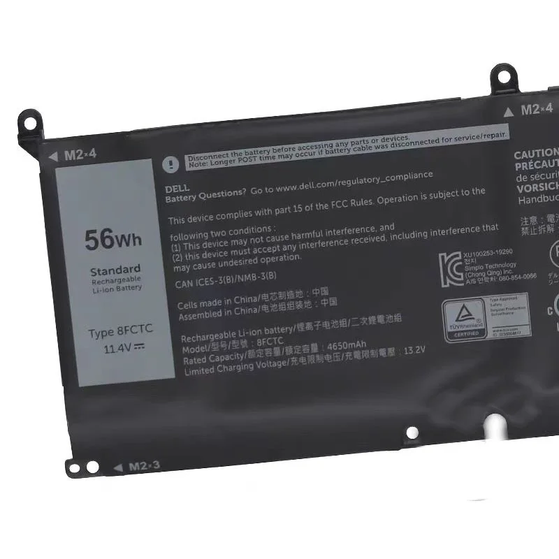 Imagem -02 - Bateria para Dell Dell G15 5510 5511 5520 5515 5521 Séries Xps 15 9500 g7 15 56wh 11.4v 56wh Jcljf8fctc