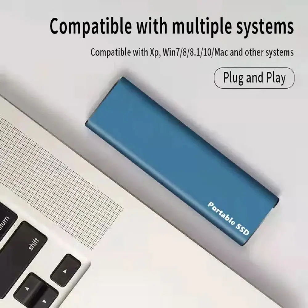 محرك الأقراص الصلبة SSD الخارجي 2026 1 تيرا بايت القرص الصلب الخارجي 2 تيرا بايت عالي السرعة الصلب ssd USB 3.1 محرك الحالة الصلبة المحمول لأجهزة الكمبيوتر المحمول