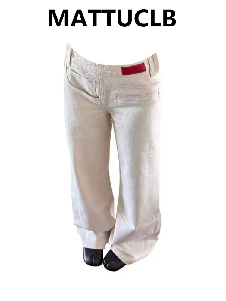 Women's Baggy Jean Wide Fit Tide Cleanfit Denim Pants Y2K Japanese Harajuku Punk Jean American Retro 2000s High Street Jeans