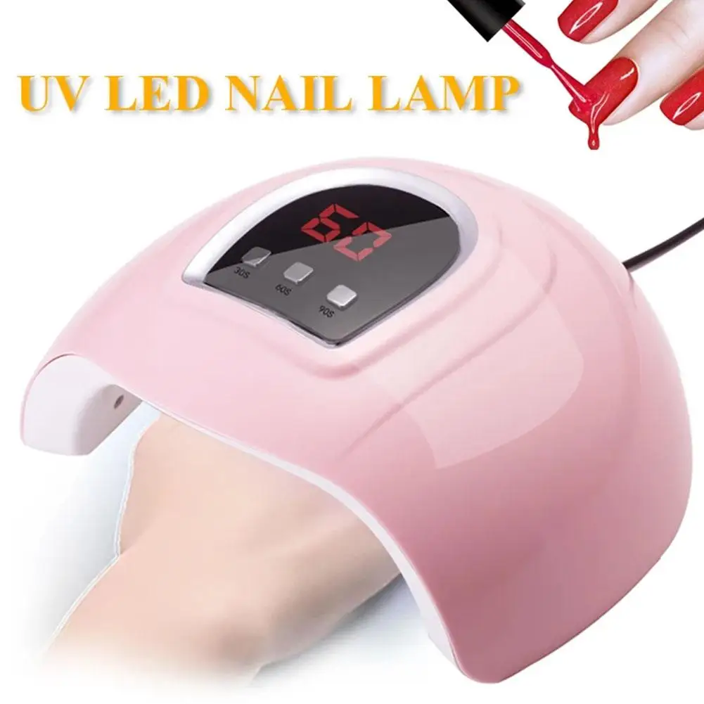 54w Nail Dryer Machine Portable Usb Cable Home Use Nail Lamp For Drying Curing Nails Varnish With 18pcs Beads Uv Led Lamp B9p7