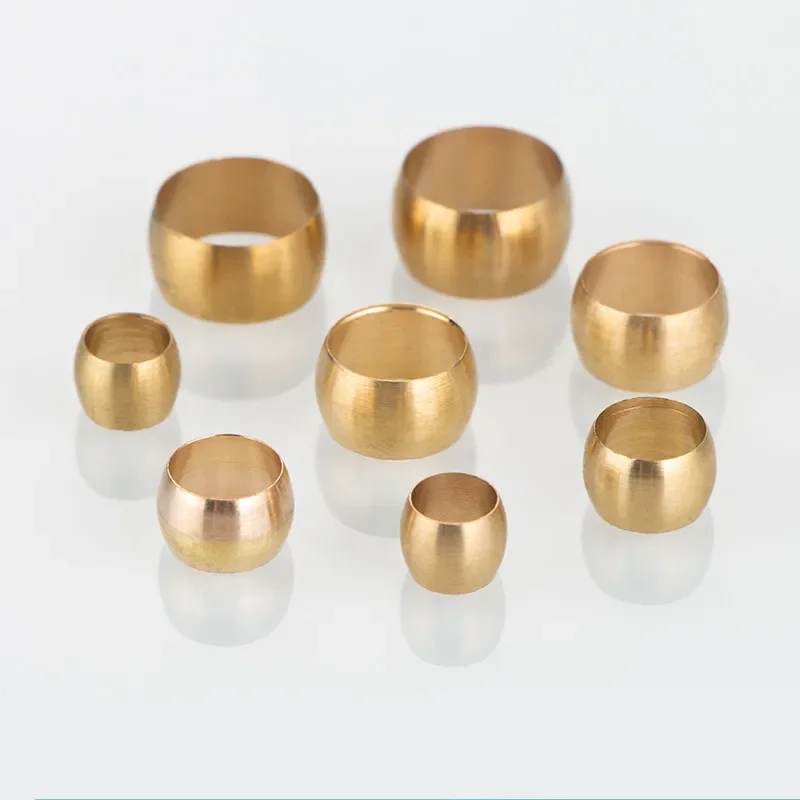 100 Stück Messing-Doppelhülsen-Klemmhülsen 4/5/6/8/10/12/14 mm Dichtungsring-Armaturen für zentrale Schmierung – Detail 3