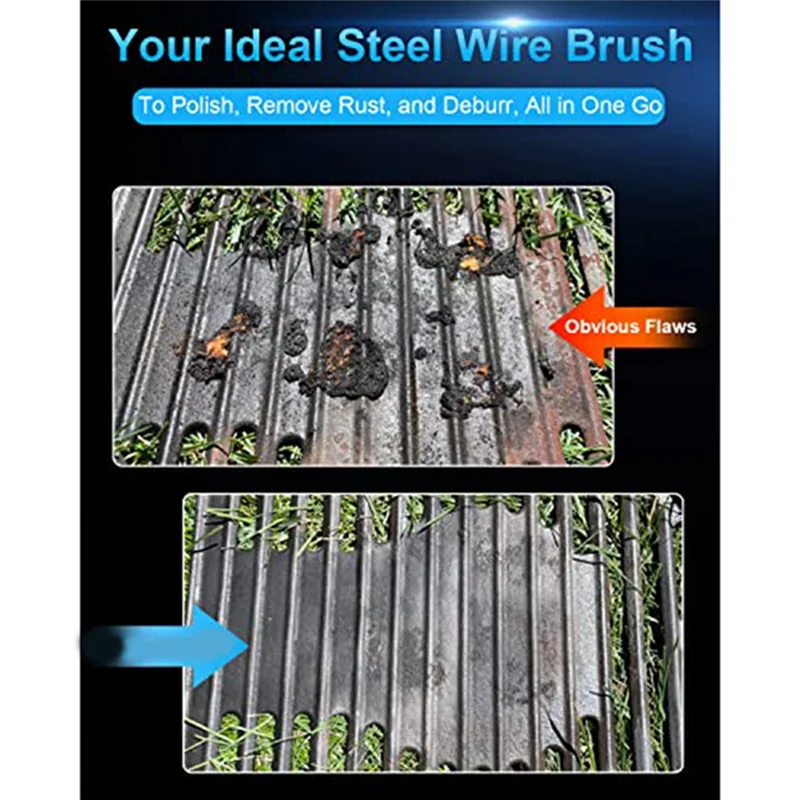 

Y17A 15 Pack Wheel Brush, Cup Brush, Pen Brush Set Gray Carbon Steel Wire Set For Rust Removal, Corrosion And Scrub Surfaces