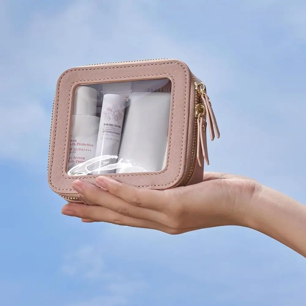 Travel Toiletries Bag Women Transparent Makeup Bags Cosmetic Bags with Zipper Waterproof Wash Bag Large Makeup Bag for Women
