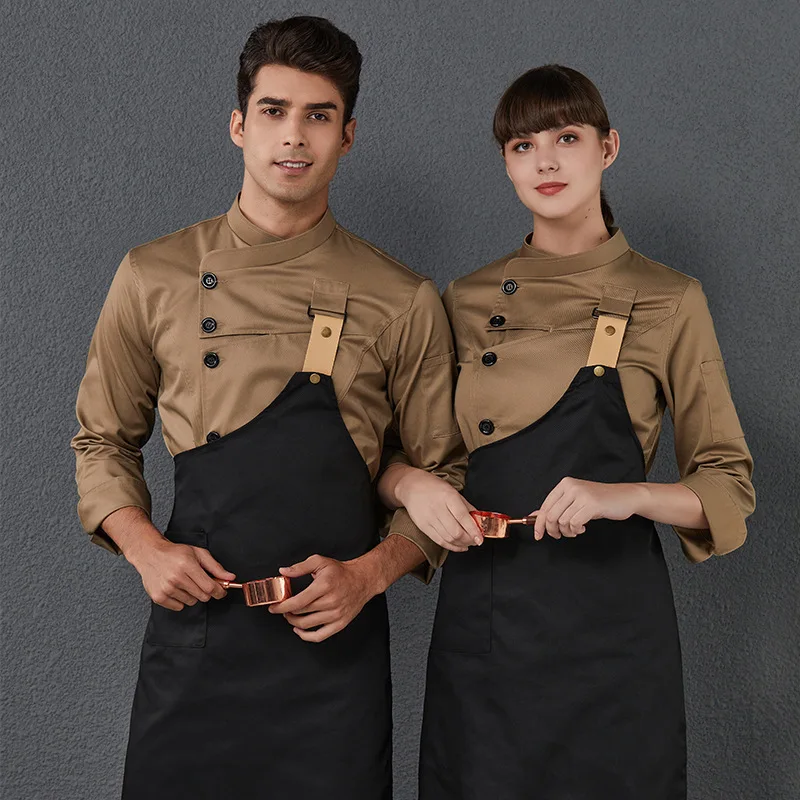 Wholesale Customized Fashion Restaurant Bar Chef Waiter Jacket Cotton Comfortable Uniform Customizable for Restaurant & Bar