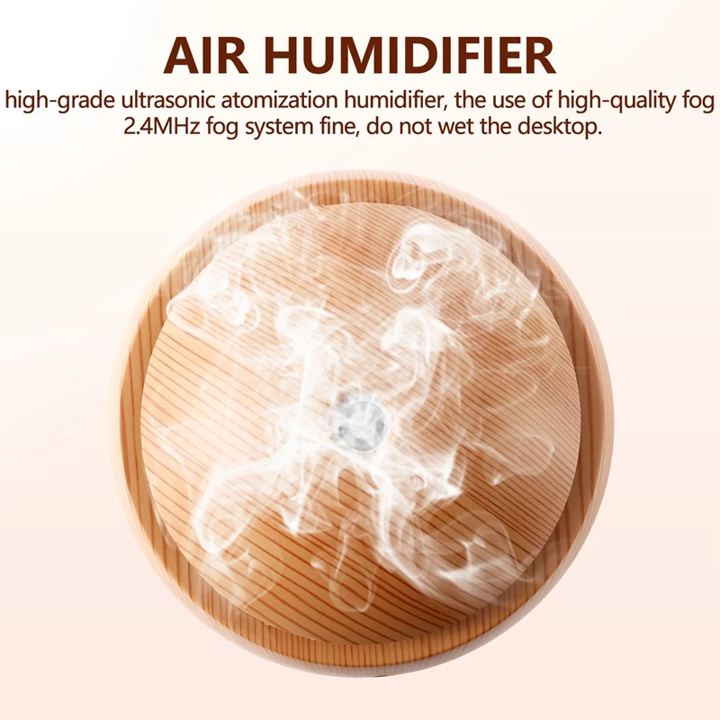 Humidificador de Aroma USB, difusor de aceite esencial, ultrasónico, purificador de aire de niebla fría, cambio de 7 colores, luz LED nocturna para oficina