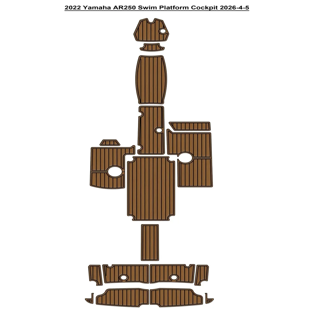 

2022 Ya-ma-ha 250 252 255 Swim Platform Cockpit Boat EVA Faux Teak Floor Pad SeaDek Gatorstep Style Self Adhesive