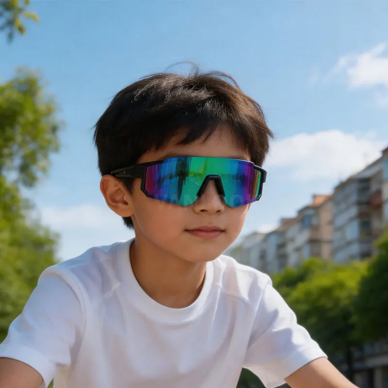 Kids Riding Sunglasses For Boys Girls Cycling Sunglasses For Children Fashion Outdoors Windproof Goggles UV Resistant Shades