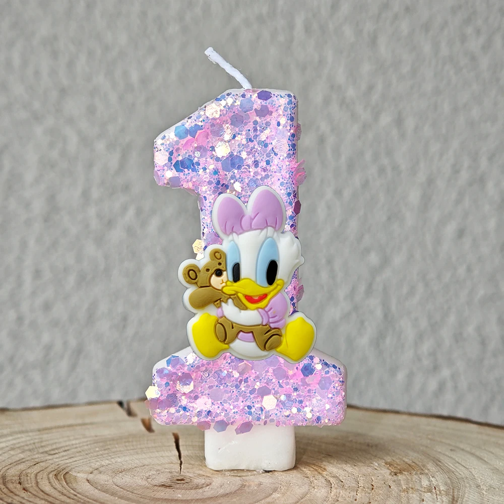 Schattige Donald Duck kaars nummer 0-9 voetbalkaars Donald Duck taartdecoratie jongens verjaardagsfeestje voor kinderen babyshower decoraties