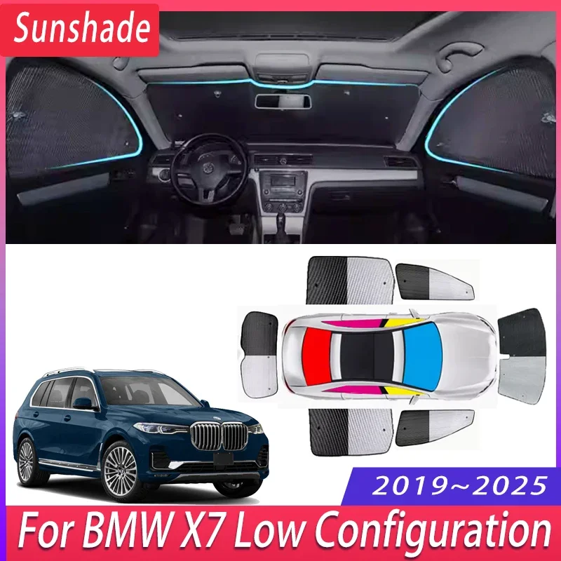 

Car Sunshade For BMW X7 Low Configuration 2019~2025 Auto Heat Insulation Sun Protection Sunshade Windshield Visor Accessories