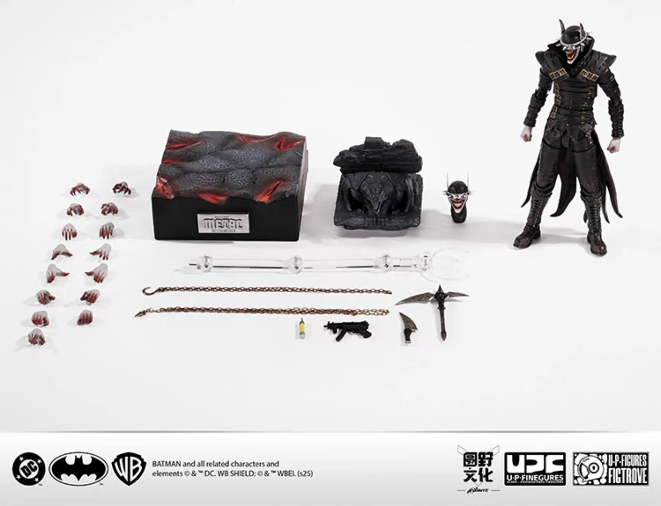 ฟิกเกอร์ใหม่ UPFIG U-P-Finegures (LPZZ) แบทแมนหัวเราะ ฟิกเกอร์ดาร์คไนท์:เมทัล แอคชั่นฟิกเกอร์ ขนาด 1/12 ของเล่นสะสม ของขวัญ