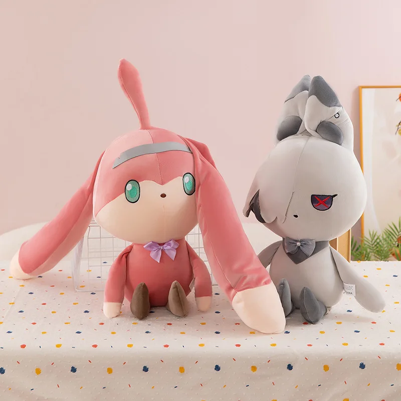 

40cm Anime Arlecchino Clervie Plush Doll Toy Genshin Impact Rabbit Cosplay Cute Soft Stuffed Pillow Birthday Gift For Game Fans