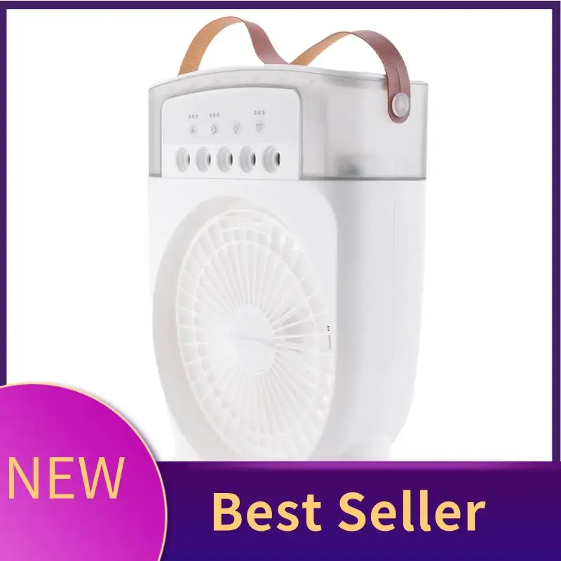 

ABHI-Air Conditioner Fan USB Personal Air Cooler Mini Humidifier Misting Fan With 7 Colors LED Lights Portable Fan