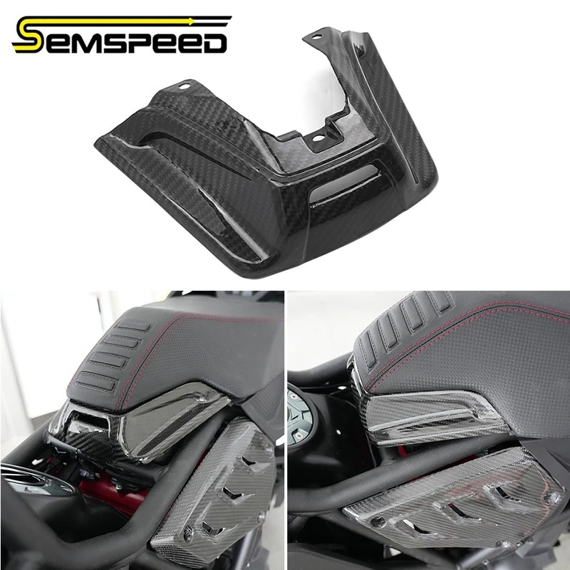 SEMSPEED 100% Carbon Fiber Motorcycle Seat Side Trim Cover For Italjet Dragster 700 Twin‌ Motorcycle Accessories